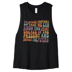 Social Studies History Teacher Back To School Women's Racerback Cropped Tank