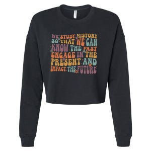 Social Studies History Teacher Back To School Cropped Pullover Crew