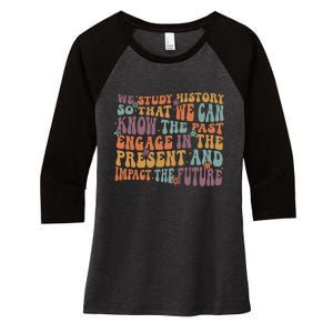 Social Studies History Teacher Back To School Women's Tri-Blend 3/4-Sleeve Raglan Shirt