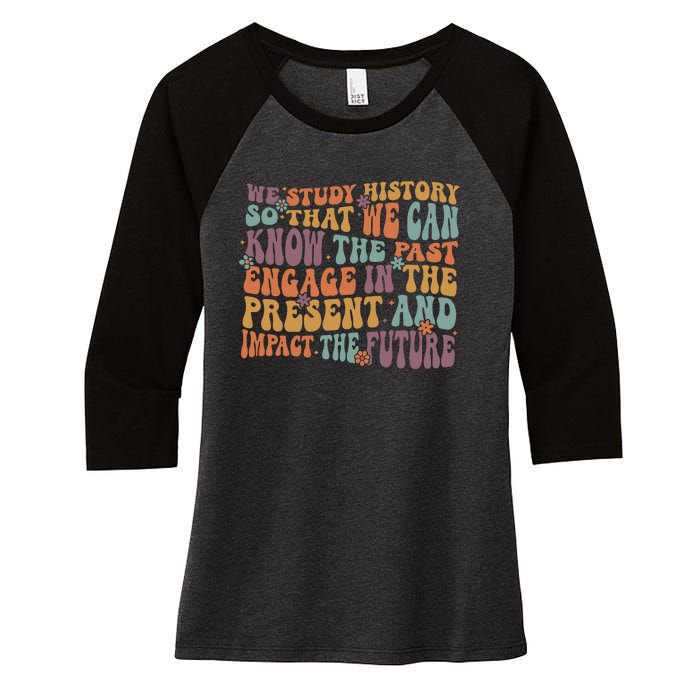 Social Studies History Teacher Back To School Women's Tri-Blend 3/4-Sleeve Raglan Shirt