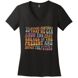 Social Studies History Teacher Back To School Women's V-Neck T-Shirt