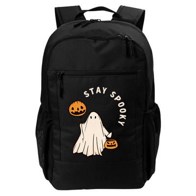 Stay Spooky Halloween Retro Spooky Season Fall Vibes Ghost Gift Backpack