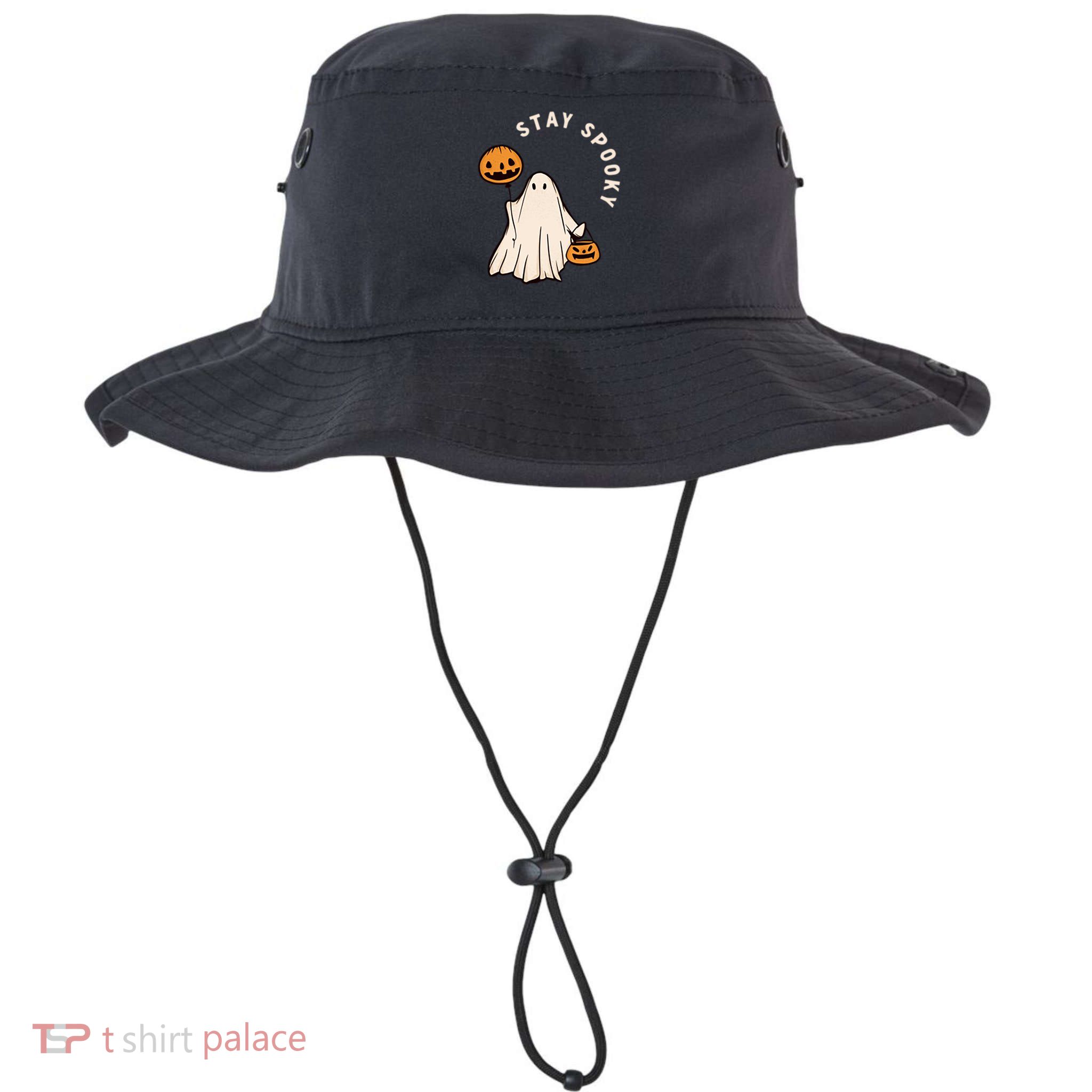 Stay Spooky Halloween Retro Spooky Season Fall Vibes Ghost Gift Bucket Hat