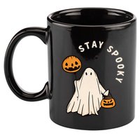 Stay Spooky Halloween Retro Spooky Season Fall Vibes Ghost Gift 11oz C Handle Ceramic Mug
