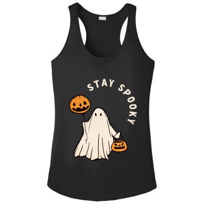 Stay Spooky Halloween Retro Spooky Season Fall Vibes Ghost Gift Ladies PosiCharge Competitor Racerback Tank