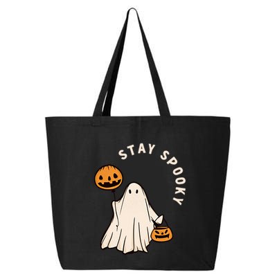 Stay Spooky Halloween Retro Spooky Season Fall Vibes Ghost Gift 25L Jumbo Tote