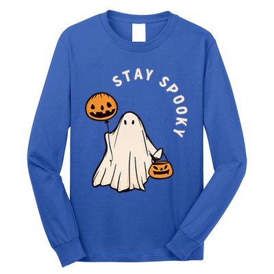 Stay Spooky Halloween Retro Spooky Season Fall Vibes Ghost Gift Long Sleeve Shirt