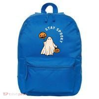Stay Spooky Halloween Retro Spooky Season Fall Vibes Ghost Gift 16 in Basic Backpack