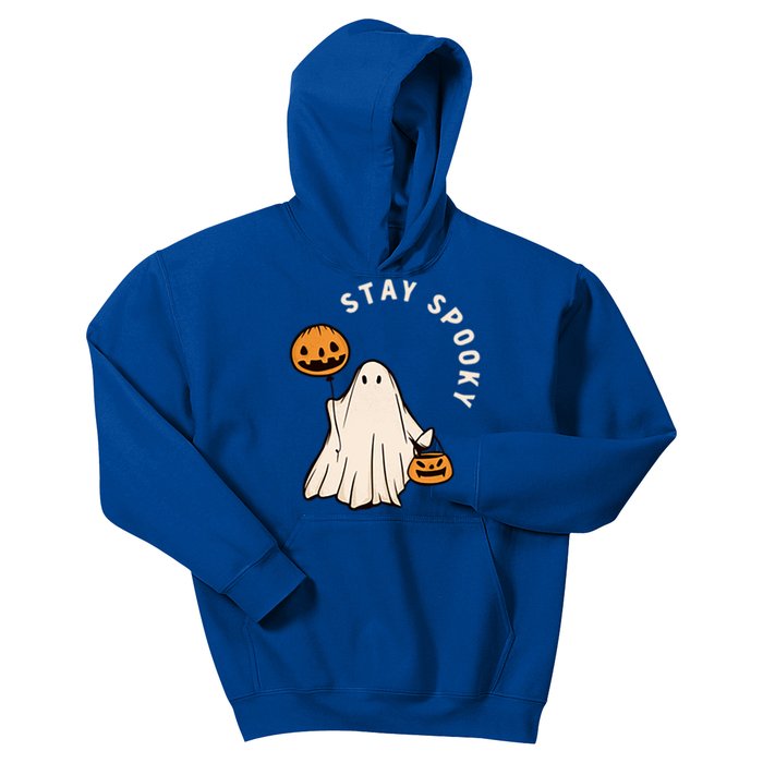 Stay Spooky Halloween Retro Spooky Season Fall Vibes Ghost Gift Kids Hoodie