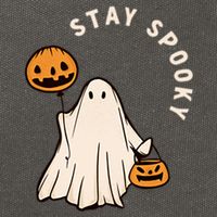 Stay Spooky Halloween Retro Spooky Season Fall Vibes Ghost Gift Cotton Canvas Backpack