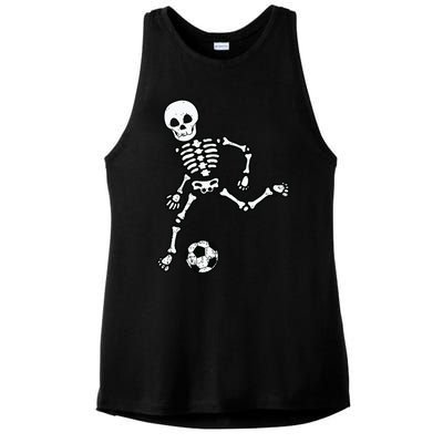 Skeleton Soccer Halloween Sport Player Costume Ladies PosiCharge Tri-Blend Wicking Tank