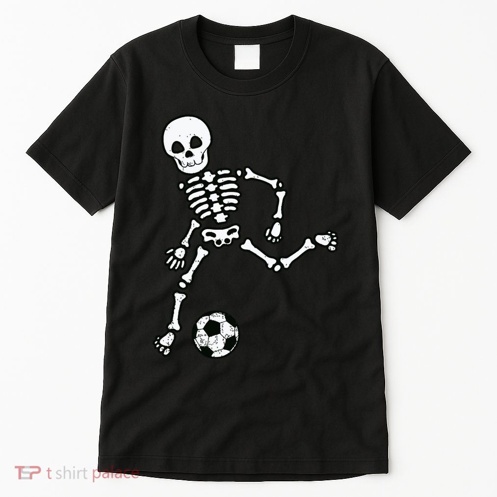 Skeleton Soccer Halloween Sport Player Costume Tall T-Shirt
