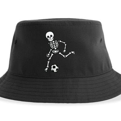 Skeleton Soccer Halloween Sport Player Costume Sustainable Bucket Hat