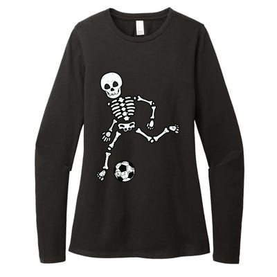 Skeleton Soccer Halloween Sport Player Costume Womens CVC Long Sleeve Shirt