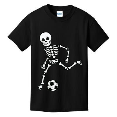 Skeleton Soccer Halloween Sport Player Costume Kids T-Shirt