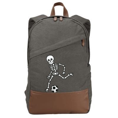 Skeleton Soccer Halloween Sport Player Costume Cotton Canvas Backpack