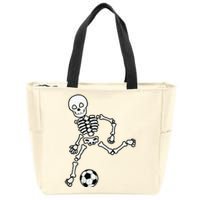 Skeleton Soccer Halloween Sport Player Costume Zip Tote Bag