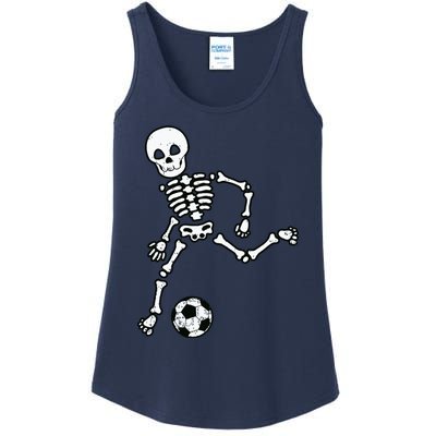 Skeleton Soccer Halloween Sport Player Costume Ladies Essential Tank