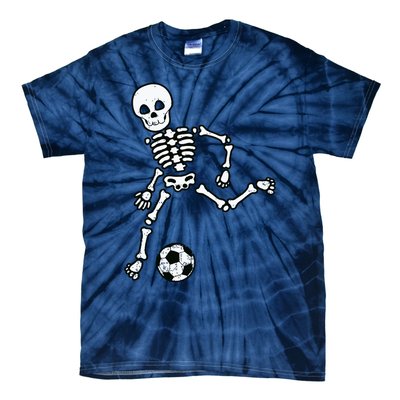 Skeleton Soccer Halloween Sport Player Costume Tie-Dye T-Shirt