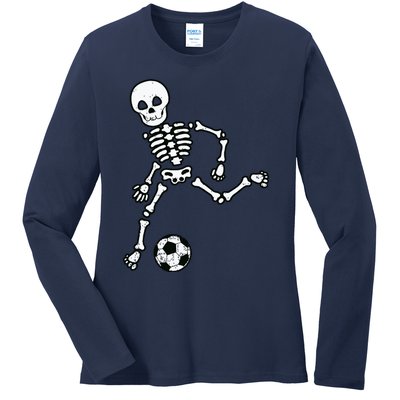 Skeleton Soccer Halloween Sport Player Costume Ladies Long Sleeve Shirt