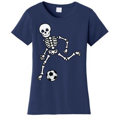 Skeleton Soccer Halloween Sport Player Costume Women's T-Shirt