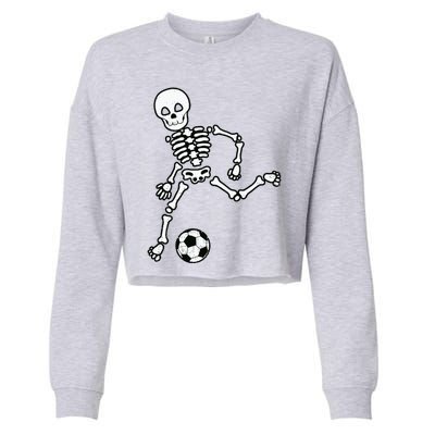 Skeleton Soccer Halloween Sport Player Costume Cropped Pullover Crew