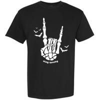 Stay Spooky Halloween Rock Skeleton Garment-Dyed Heavyweight T-Shirt