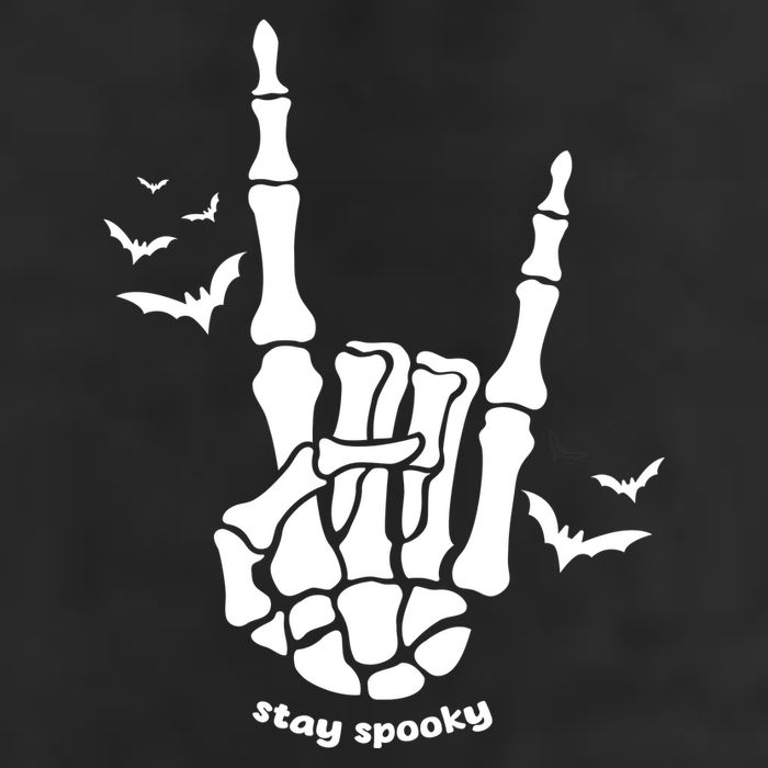 Stay Spooky Halloween Rock Skeleton Garment-Dyed Heavyweight T-Shirt