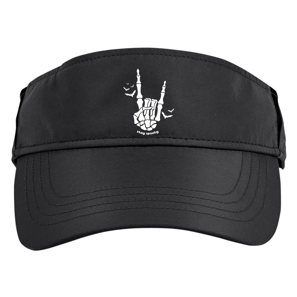 Stay Spooky Halloween Rock Skeleton Adult Drive Performance Visor