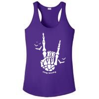 Stay Spooky Halloween Rock Skeleton Ladies PosiCharge Competitor Racerback Tank