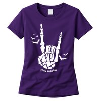 Stay Spooky Halloween Rock Skeleton Womens T-Shirt