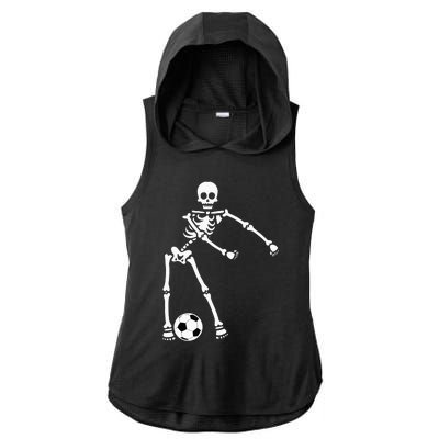 Skeleton Soccer Halloween Flossing Dance Costume Kids Ladies PosiCharge Tri-Blend Wicking Draft Hoodie Tank