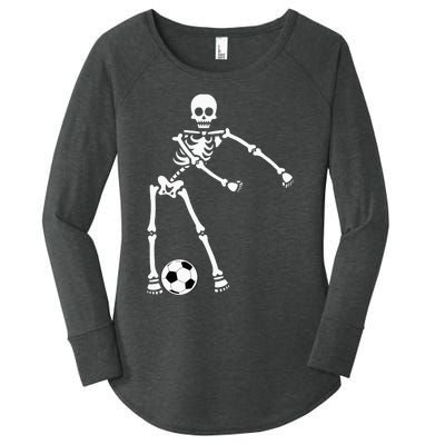 Skeleton Soccer Halloween Flossing Dance Costume Kids Women's Perfect Tri Tunic Long Sleeve Shirt