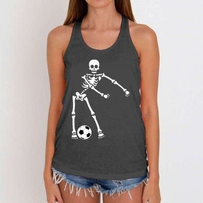 Skeleton Soccer Halloween Flossing Dance Costume Kids Women's Knotted Racerback Tank