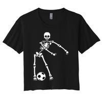 Skeleton Soccer Halloween Flossing Dance Costume Kids Women's Crop Top Tee