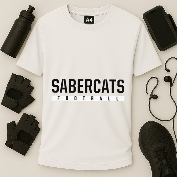 Sabercats Sabino High School Football Cooling Performance Crew T-Shirt