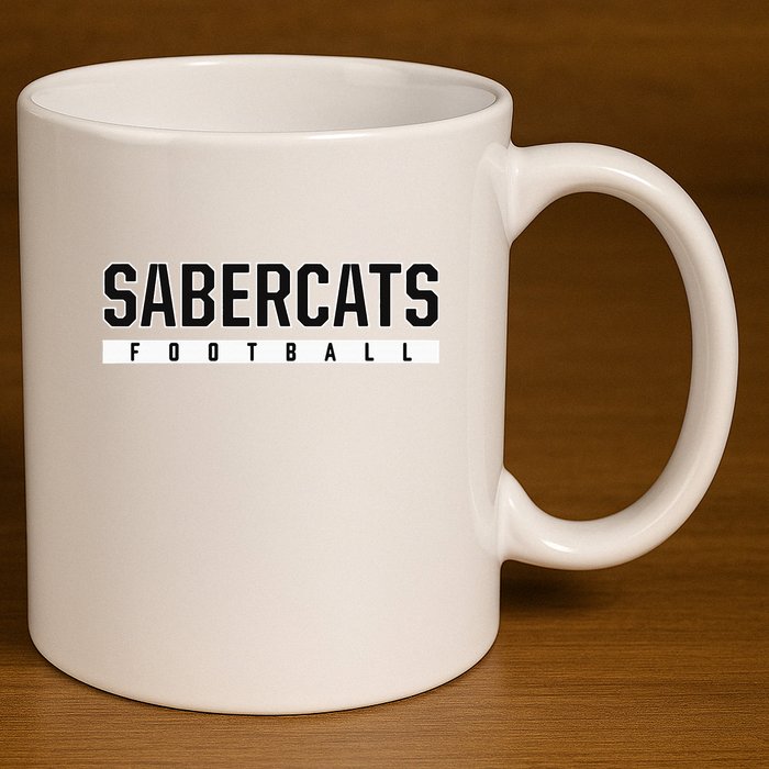 Sabercats Sabino High School Football 11oz C Handle Ceramic Mug