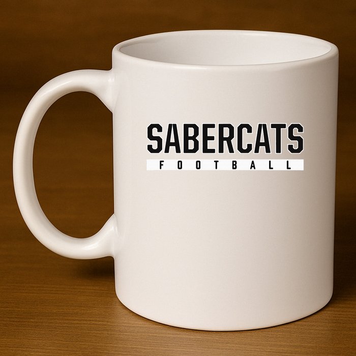 Sabercats Sabino High School Football 11oz C Handle Ceramic Mug