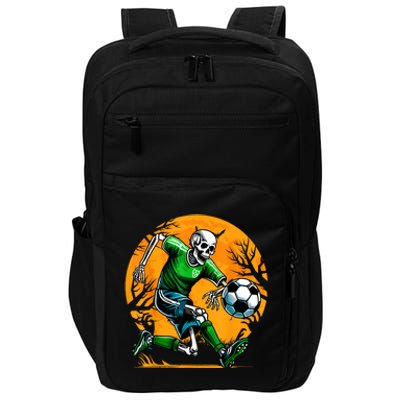 Soccer Skeleton Halloween Football Spooky Boy Soccer Player Impact Tech Backpack