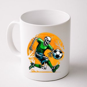 Soccer Skeleton Halloween Football Spooky Boy Soccer Player Coffee Mug