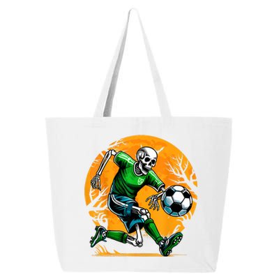 Soccer Skeleton Halloween Football Spooky Boy Soccer Player 25L Jumbo Tote