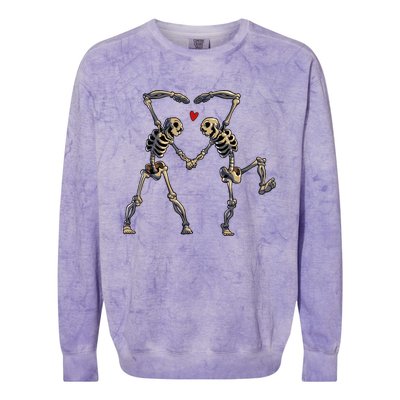 Spooky Skeleton Heart Dance Costume Colorblast Crewneck Sweatshirt