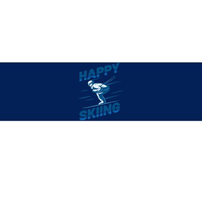 Snow Skiing Happy Skiing Winter Sports Alpine Downhill Ski Bumper Sticker