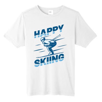 Snow Skiing Happy Skiing Winter Sports Alpine Downhill Ski Tall Fusion ChromaSoft Performance T-Shirt