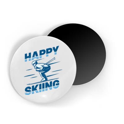 Snow Skiing Happy Skiing Winter Sports Alpine Downhill Ski Magnet