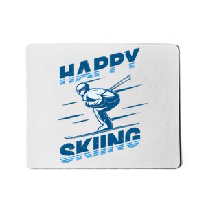 Snow Skiing Happy Skiing Winter Sports Alpine Downhill Ski Mousepad