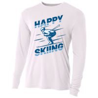 Snow Skiing Happy Skiing Winter Sports Alpine Downhill Ski Cooling Performance Long Sleeve Crew