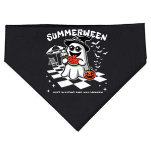 Summerween Spooky Halloween Summer Vibes Pumpkin Ghost USA-Made Doggie Bandana