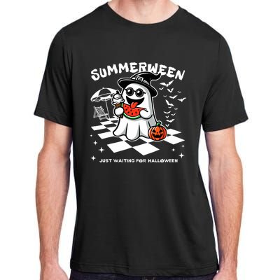 Summerween Spooky Halloween Summer Vibes Pumpkin Ghost Adult ChromaSoft Performance T-Shirt