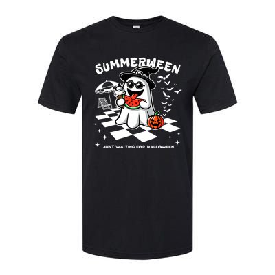 Summerween Spooky Halloween Summer Vibes Pumpkin Ghost Softstyle CVC T-Shirt